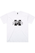 Adults Oversized Tee - Misfits Touch Black Logo (White)