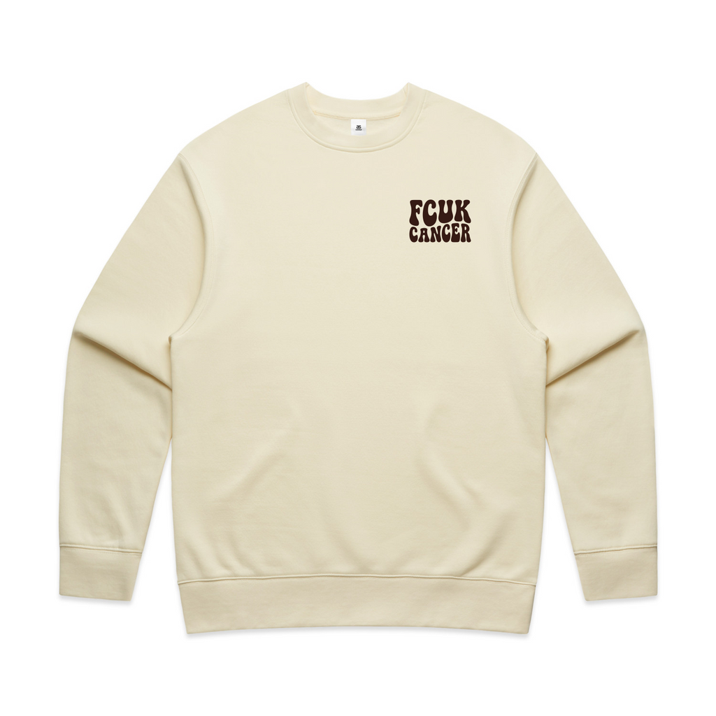 FCUK CANCER BUTTER CREWNECK