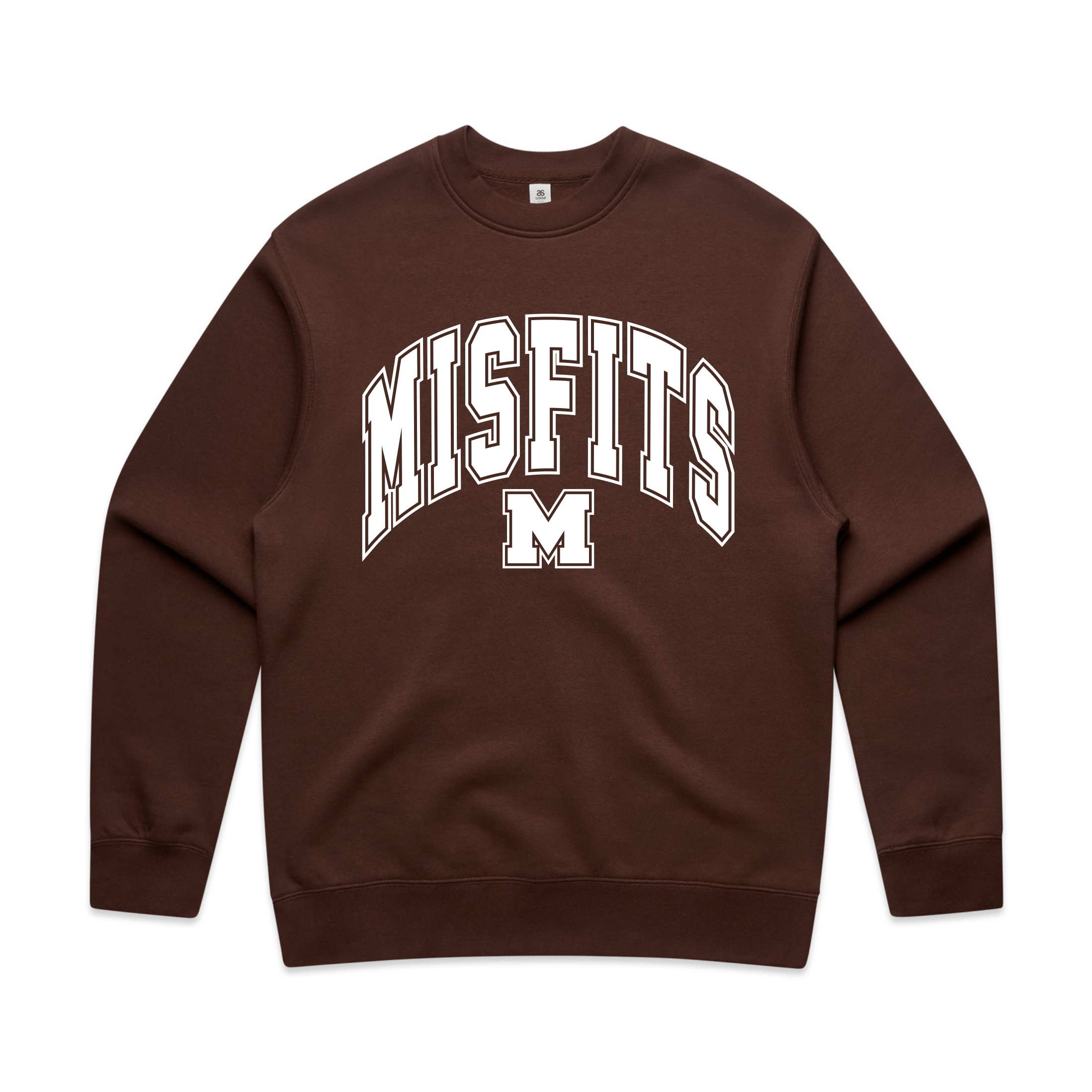 Adults Crew - Misfits Street Logo White (Chestnut)