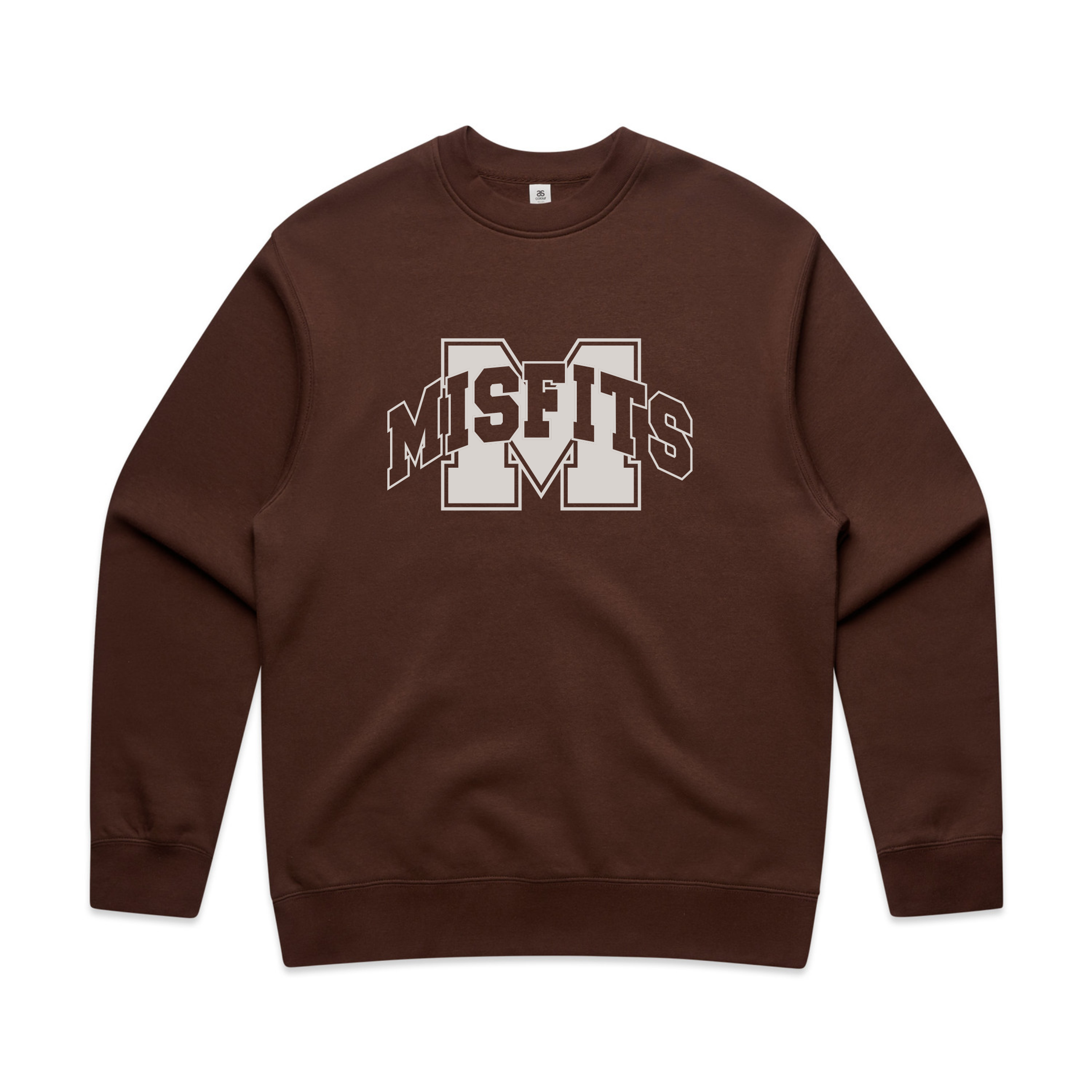 Adults Crew - Misfits Touch Bone Logo (Chestnut)