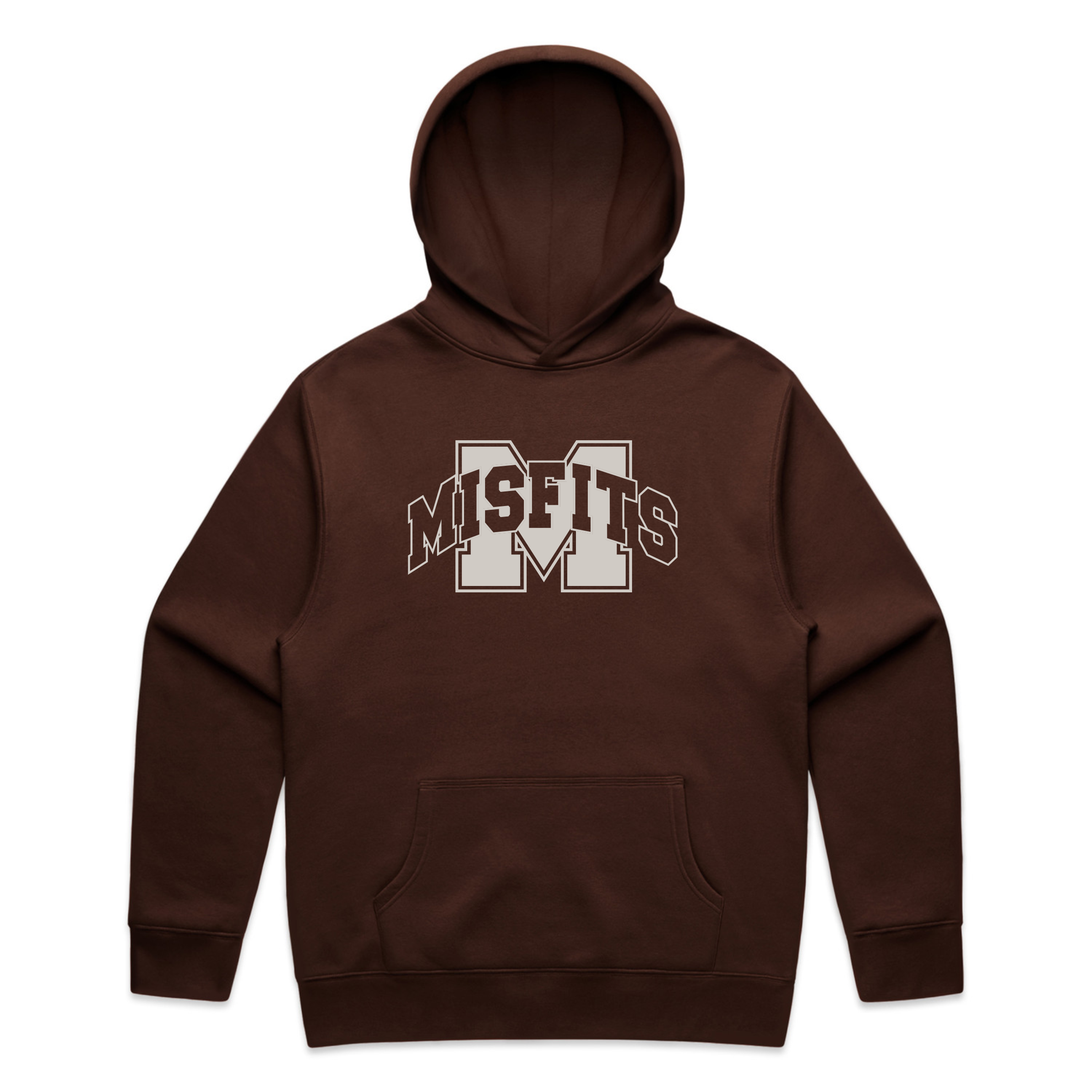 Adults Hoodie - Misfits Touch Bone Logo (Chestnut)