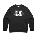 Adults Crew - Misfits Touch White Logo (Faded Black)
