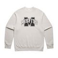Adults Crew - Misfits Touch Black Logo (Faded Bone)