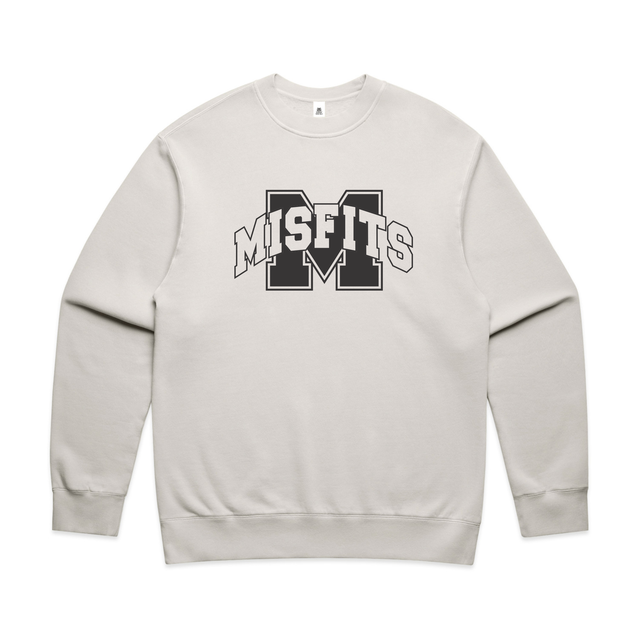 Adults Crew - Misfits Touch Black Logo (Faded Bone)