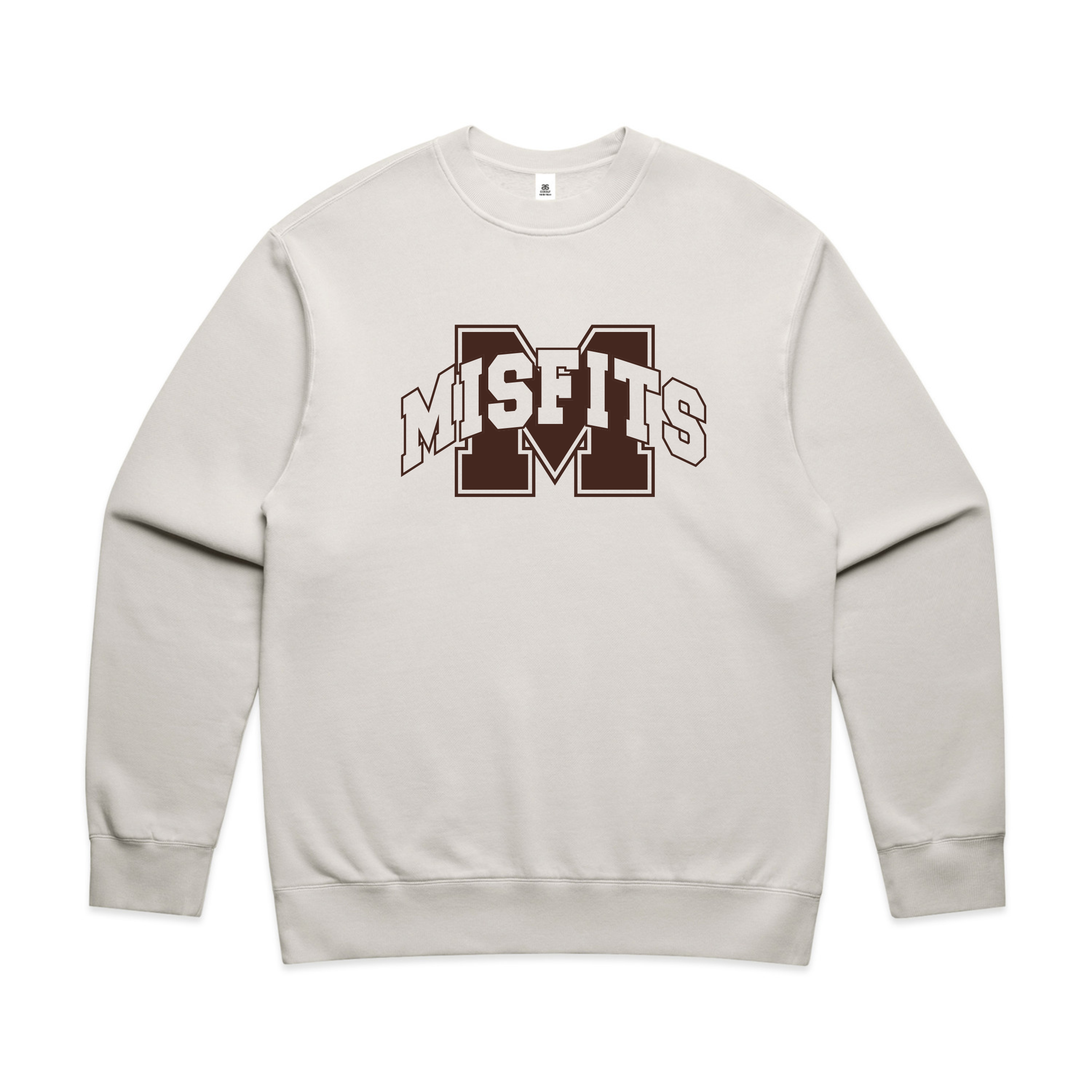 Adults Crew - Misfits Touch Chestnut Logo (Faded Bone)