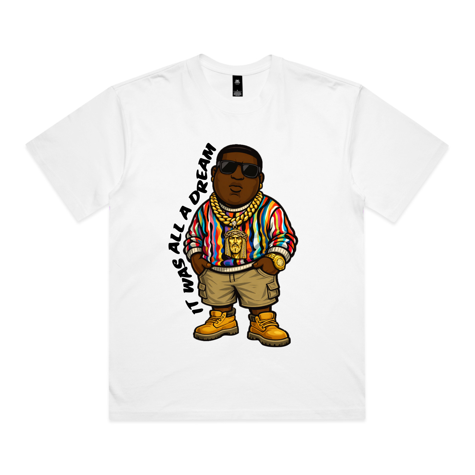 Biggie Adult White Box Tee