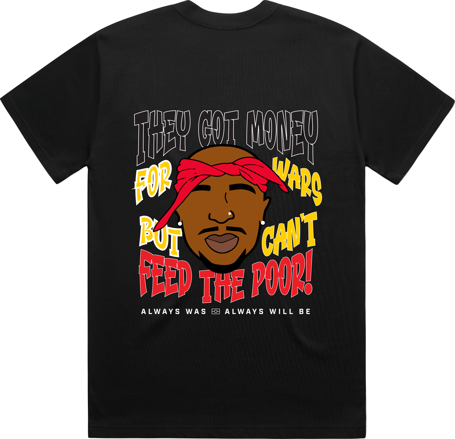 Tupac Adult Black Box Tee