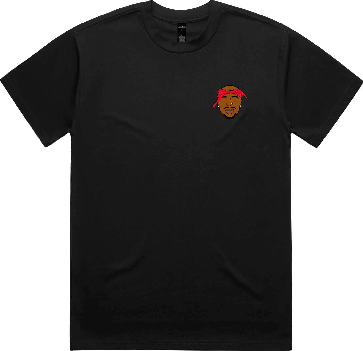 Tupac Adult Black Box Tee