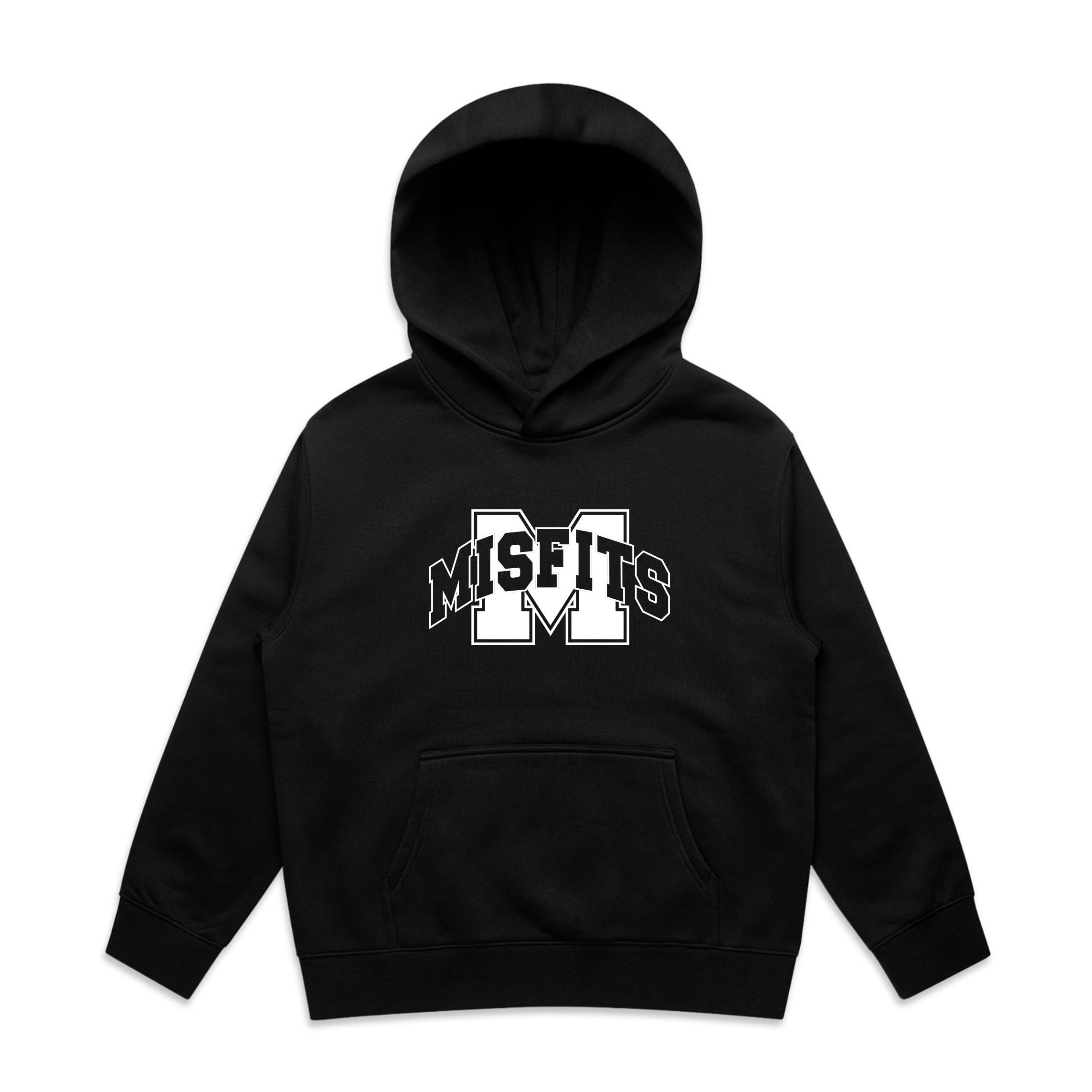 Kids Hoodie - Misfits Touch White Logo (Black & Grey)