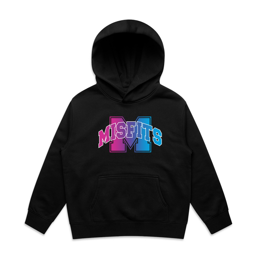 Youth Hoodie - Misfits Touch U8 Logo (Black & Grey)