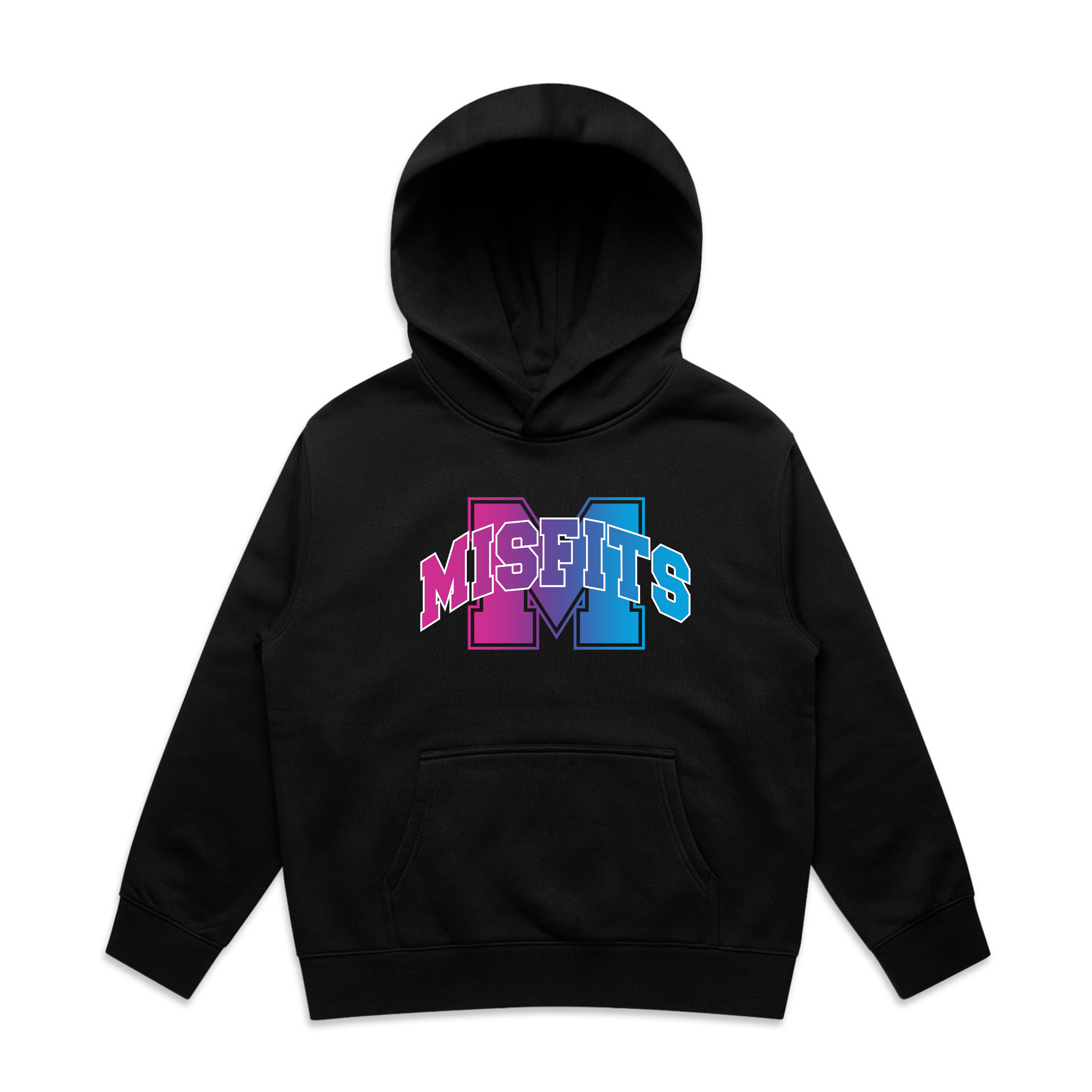 Kids Hoodie - Misfits Touch U8 Logo (Black & Grey)