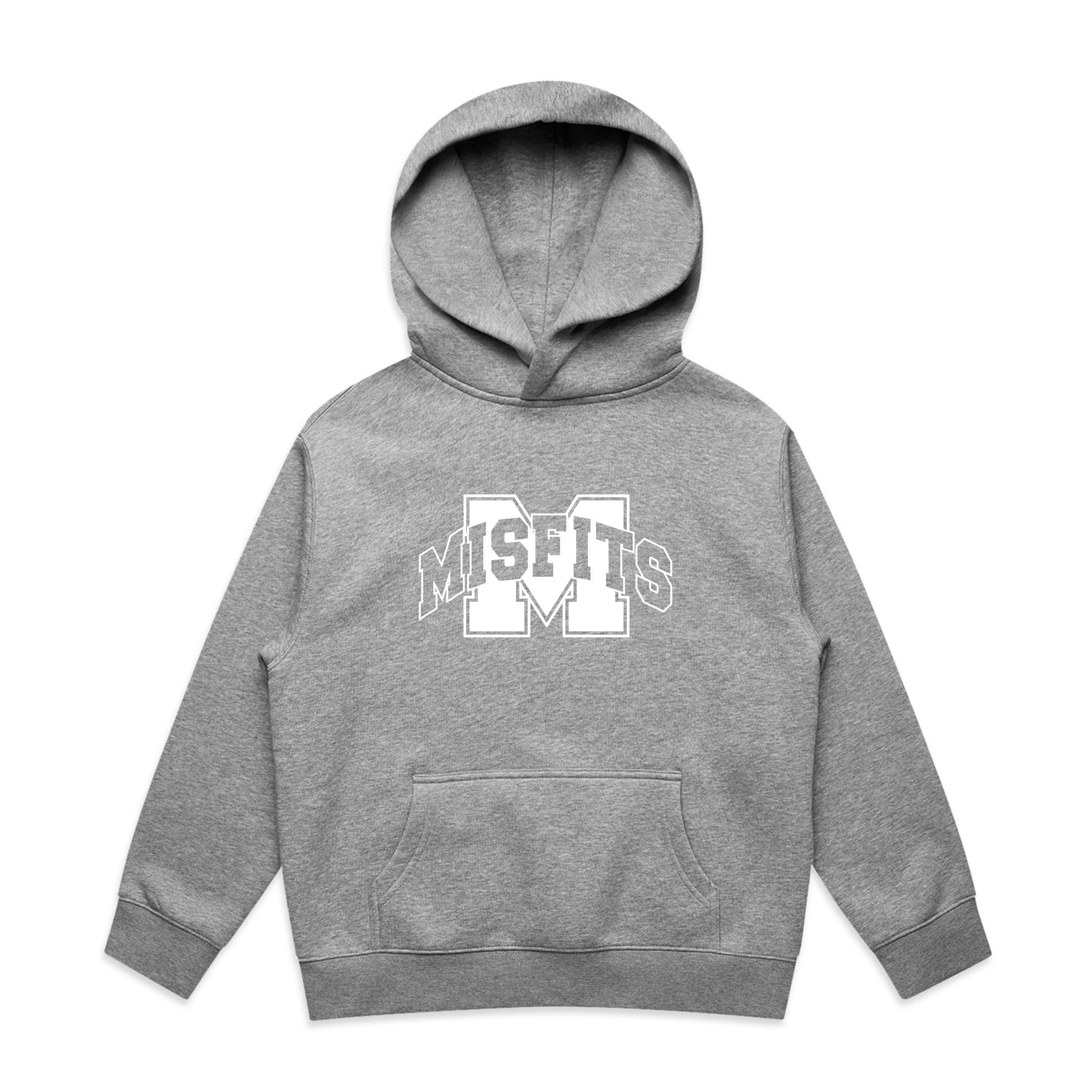 Kids Hoodie - Misfits Touch White Logo (Black & Grey)